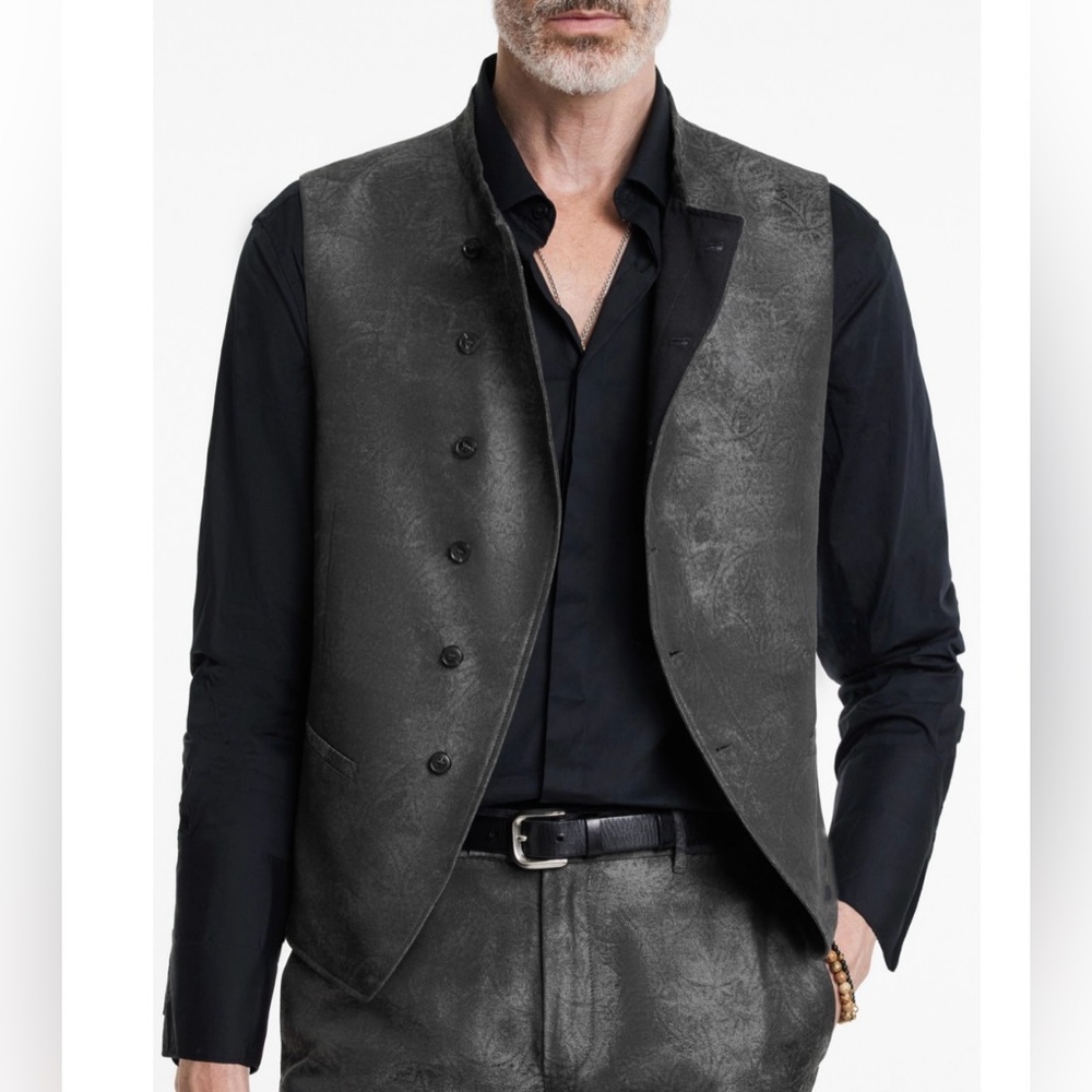 $698 NWT John Varvatos Vest 56 Gray Men's XL Beacon Eclipse Heather Dress Style